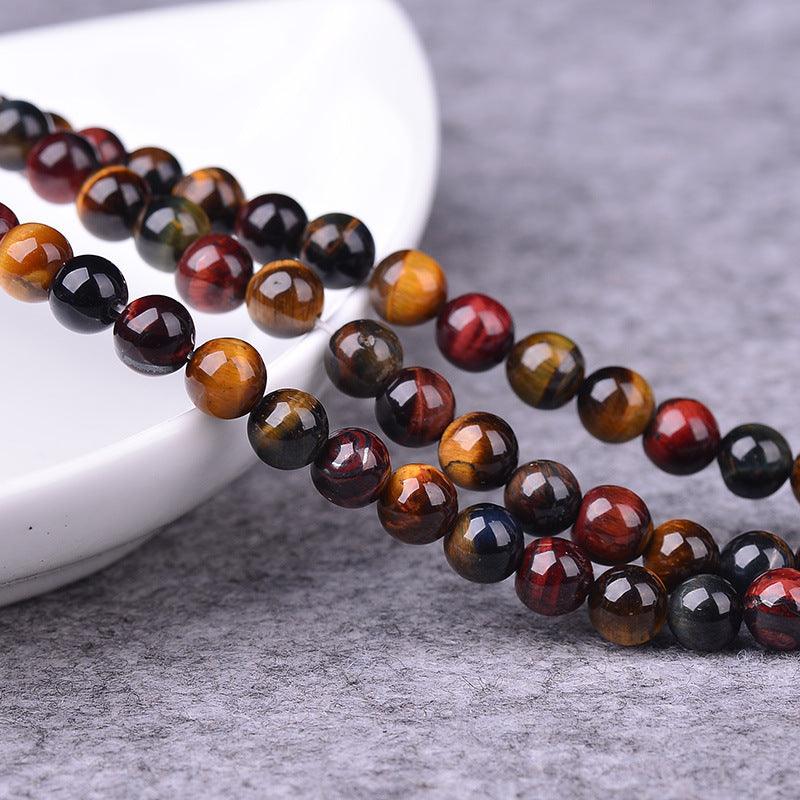 8/10/12mm Colorful Tiger Eyes Beads Wholesale - Free Shipping Over 300USD - Price at $ 12.00 /pc