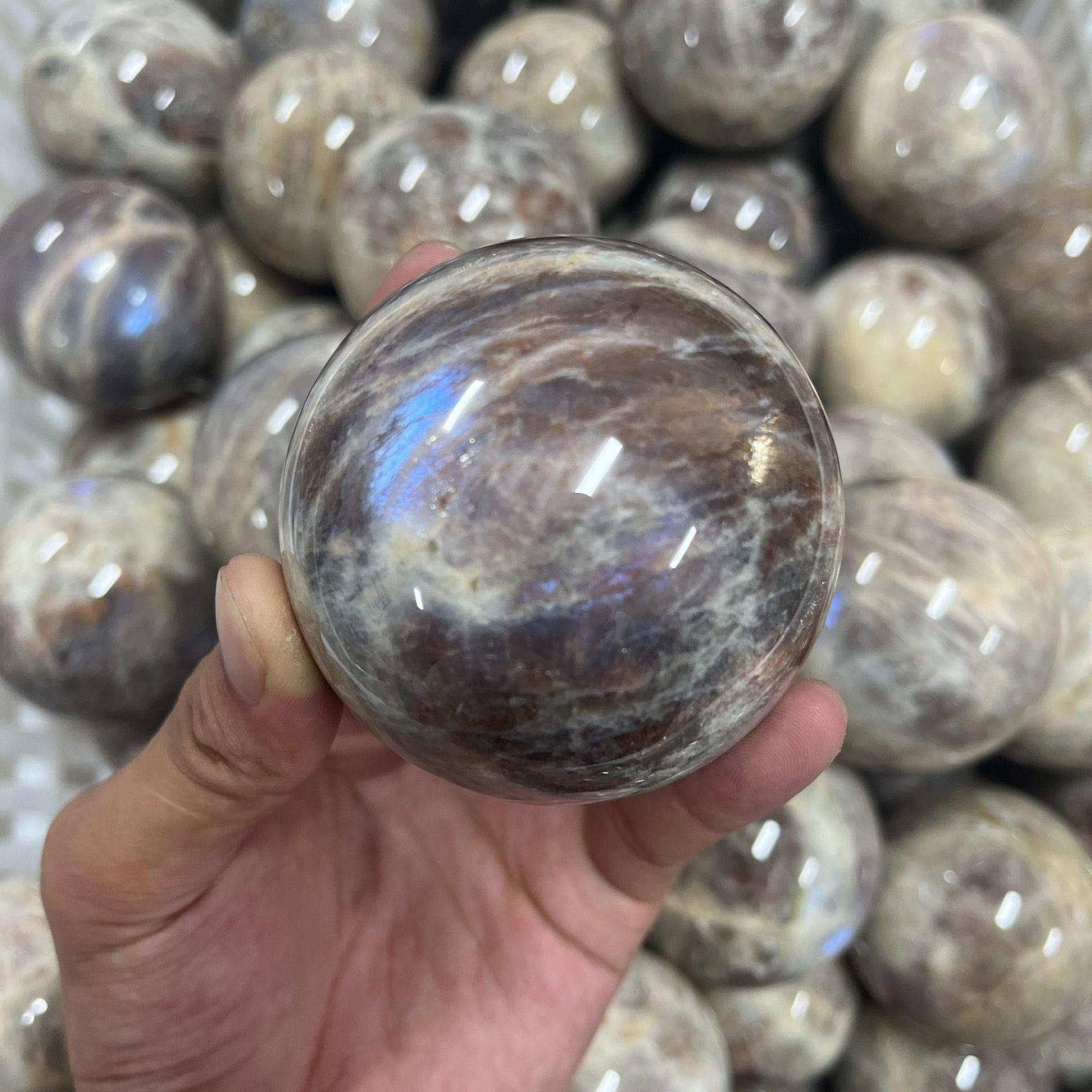 5-8cm peach Moonstone sphere Wholesale - Free Shipping Over 300USD - Price at $ 39.60 /pc