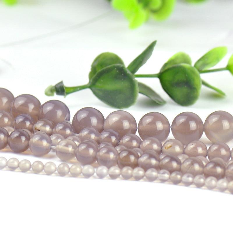 8/10/12mm Gray Agate Beads Wholesale - Free Shipping Over 300USD - Price at $ 6.00 /pc