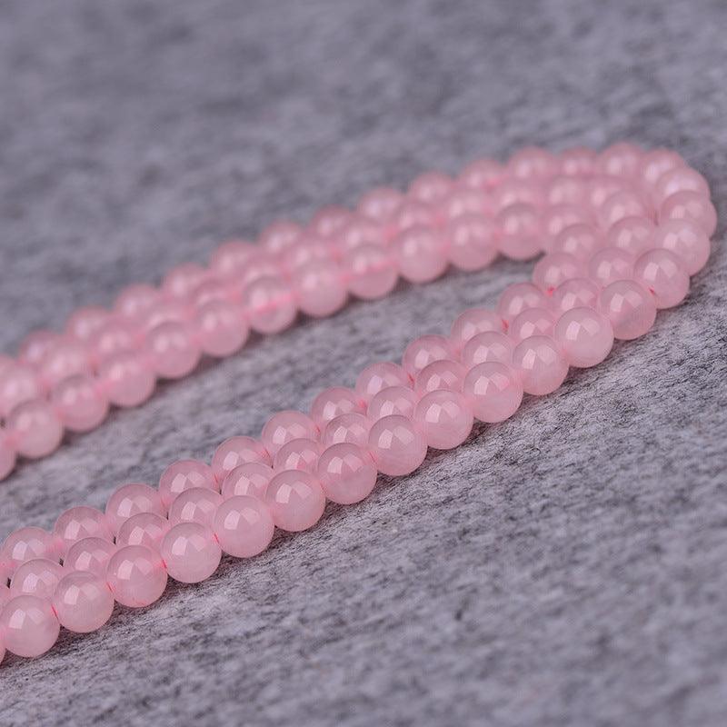 8/10/12mm Mozambique Rose Quartz Beads Wholesale - Free Shipping Over 300USD - Price at $ 17.00 /pc