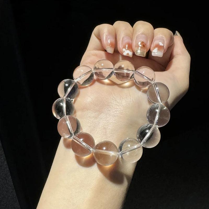 8/10mm Clear Quartz bracelet Wholesale - Free Shipping Over 300USD - Price at $ 5.50 /pc