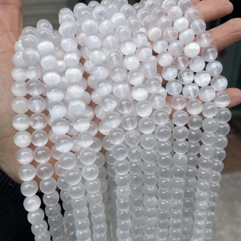 8/10mm Selenite beads Wholesale - Free Shipping Over 300USD - Price at $ 6.60 /pc