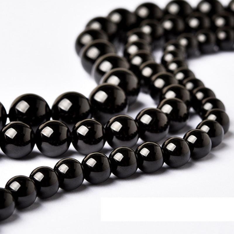 8/10mm Black Tourmaline beads Wholesale - Free Shipping Over 300USD - Price at $ 10.00 /pc