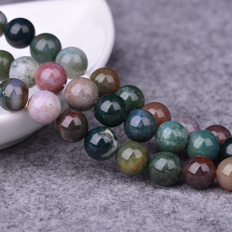 8/10/12mm Indian Agate Beads Wholesale - Free Shipping Over 300USD - Price at $ 5.00 /pc