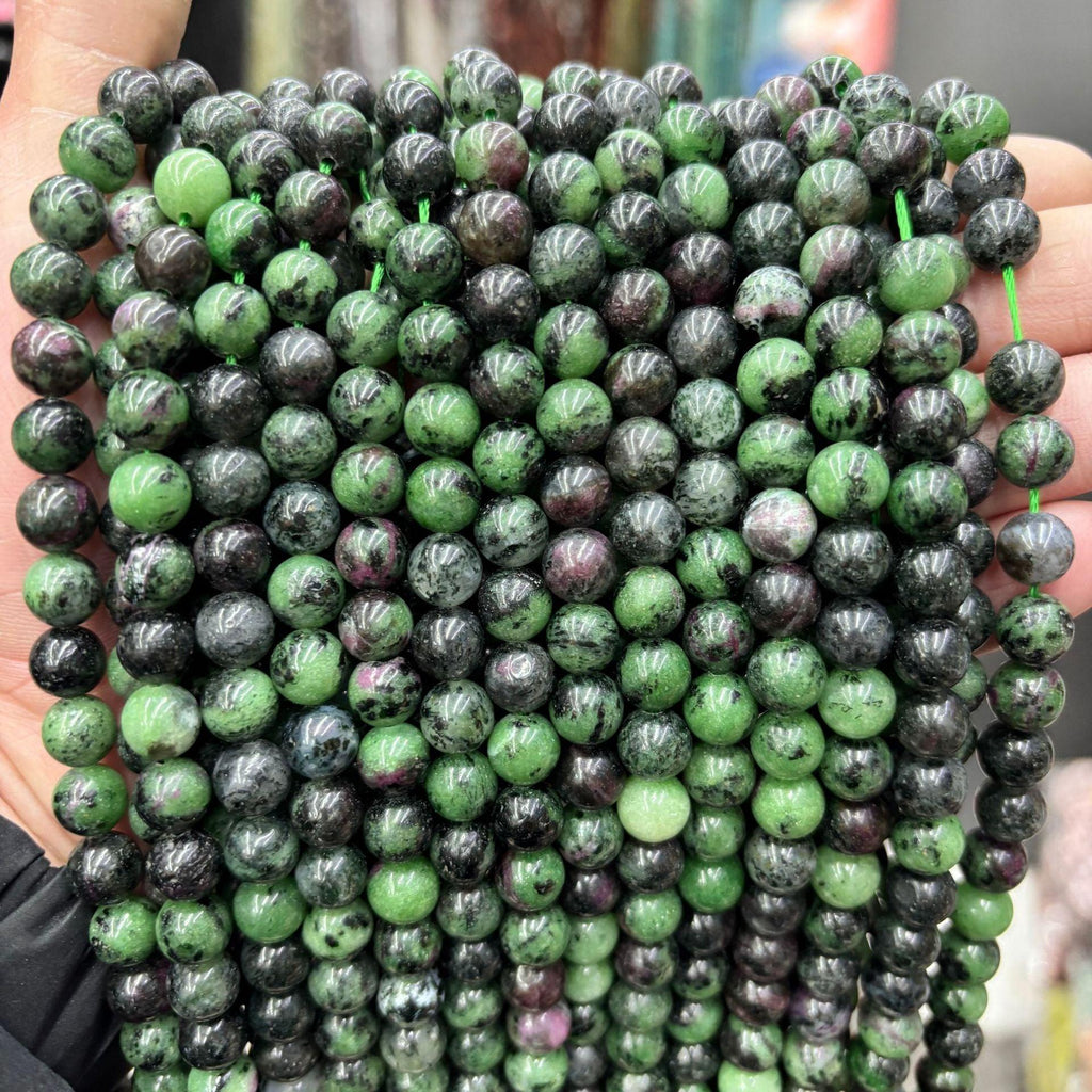 8/10mm Ruby Zoisite beads Wholesale - Free Shipping Over 300USD - Price at $ 2.20 /pc