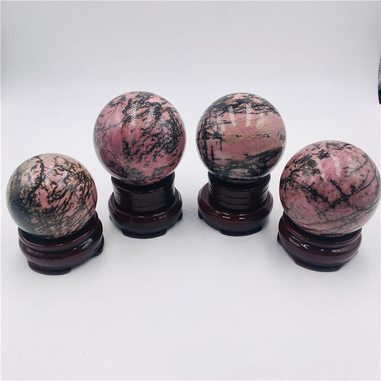 5-8cm Rhodonite sphere Wholesale - Free Shipping Over 300USD - Price at $ 49.00 /pc