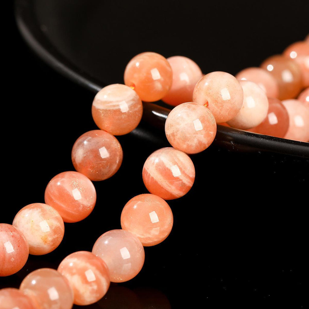8/10mm Sunstone beads Wholesale - Free Shipping Over 300USD - Price at $ 3.00 /pc