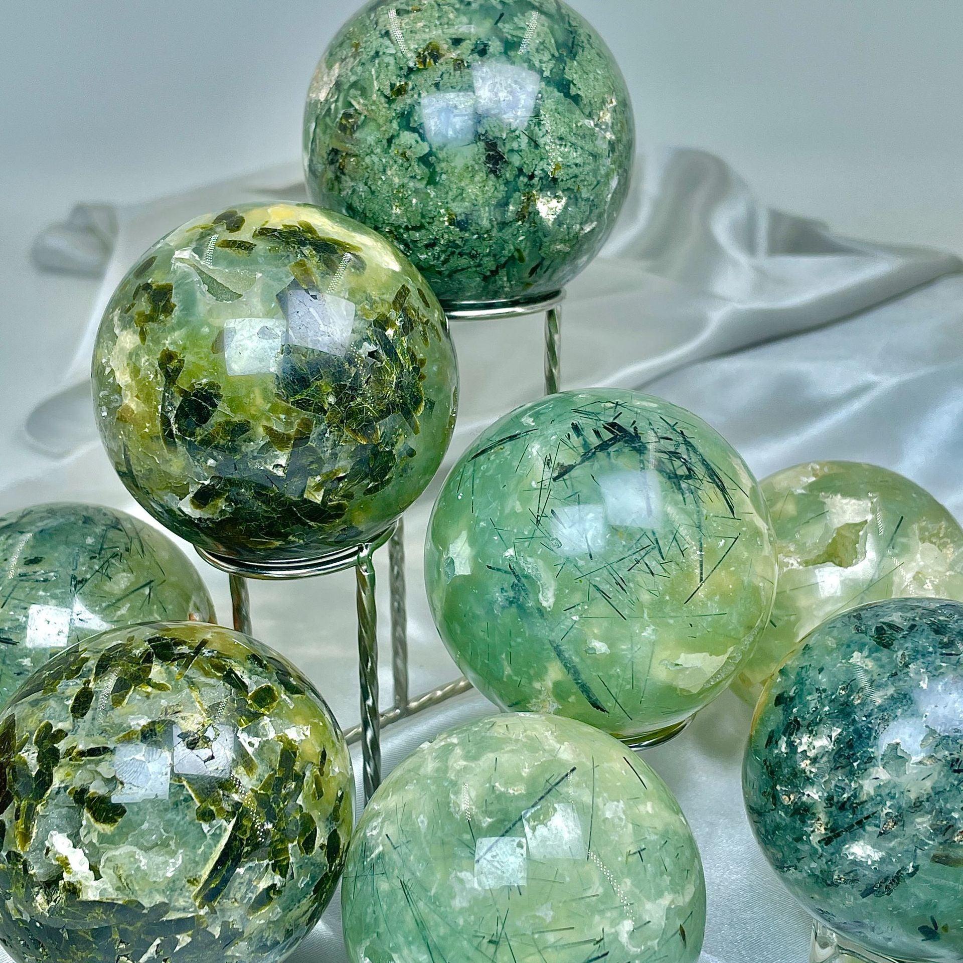 4-8cm Prehnite sphere Wholesale - Free Shipping Over 300USD - Price at $ 53.00 /pc