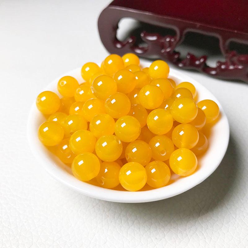8/10/12mm Yellow Agate Beads Wholesale - Free Shipping Over 300USD - Price at $ 8.00 /pc
