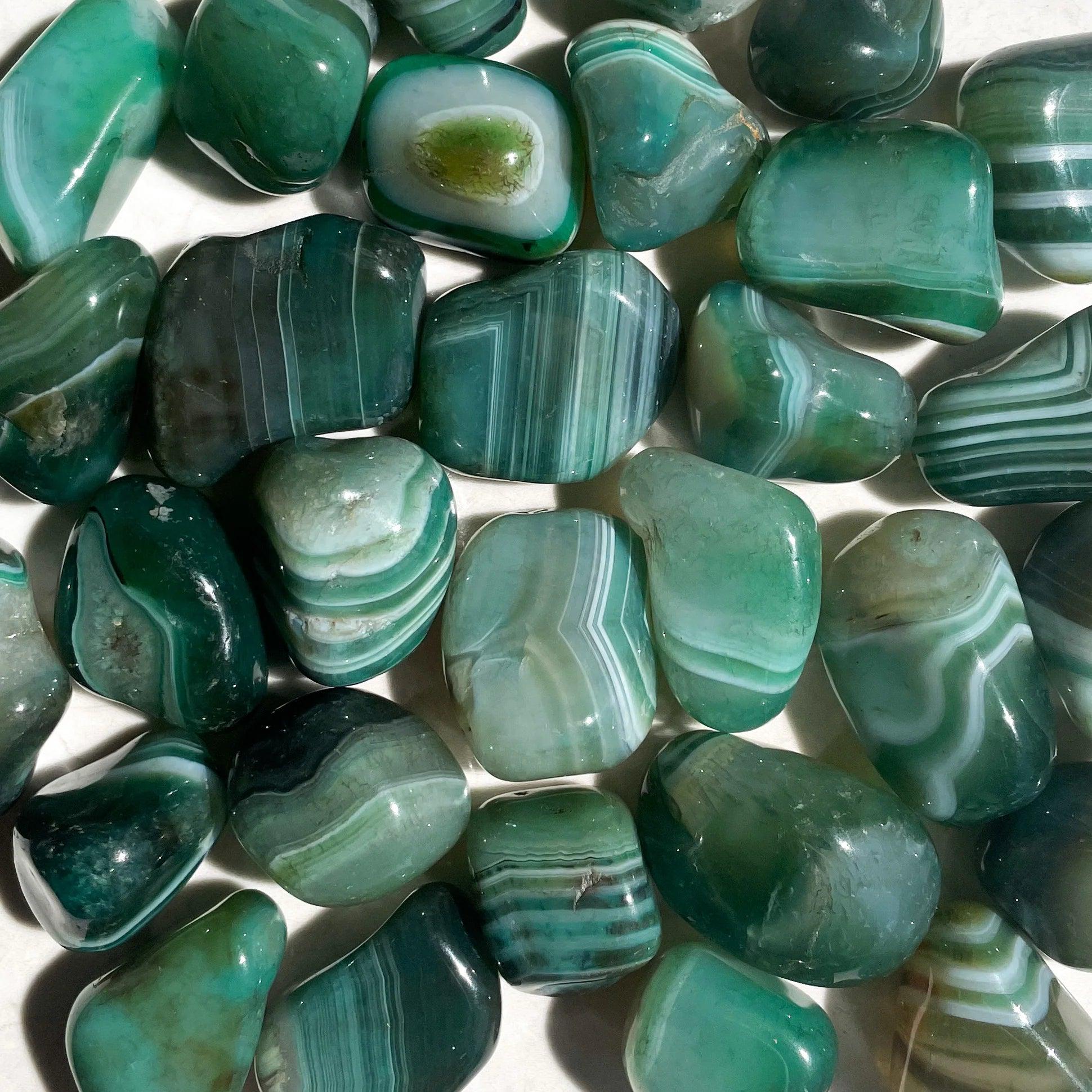 2-3cm green agate tumbled 1kg