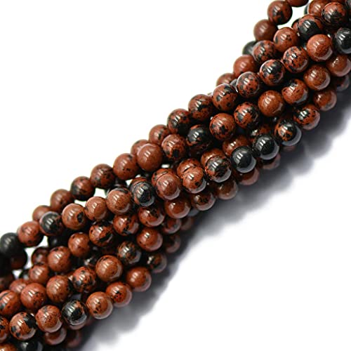 8mm red obsidian beads