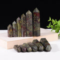7-9CM Dragons Blood Jasper tower point Wholesale - Free Shipping Over 300USD - Price at $ 33.00 /pc