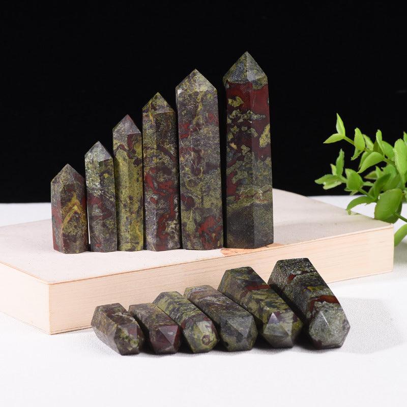 7-9CM Dragons Blood Jasper tower point Wholesale - Free Shipping Over 300USD - Price at $ 33.00 /pc