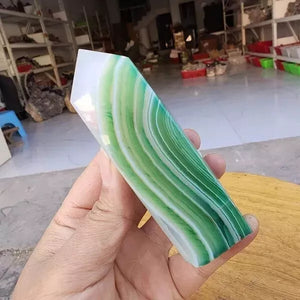 5-8cm green agate tower 1kg