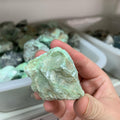 2-5cm raw green moonstone