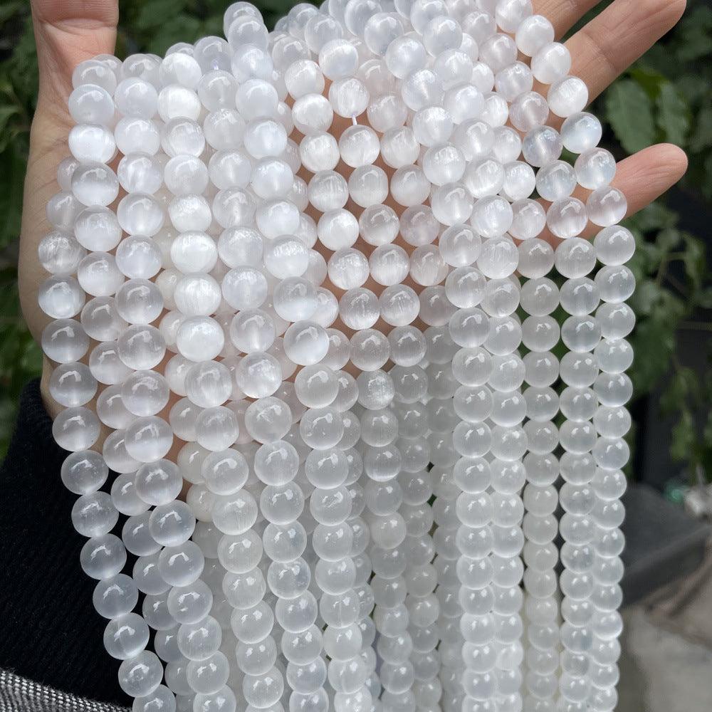 8/10mm Selenite beads Wholesale - Free Shipping Over 300USD - Price at $ 6.60 /pc