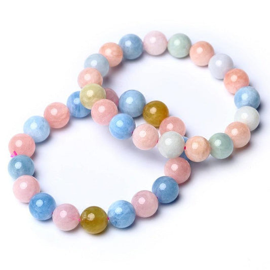 8/10mm Morganite bracelet Wholesale - Free Shipping Over 300USD - Price at $ 7.60 /pc