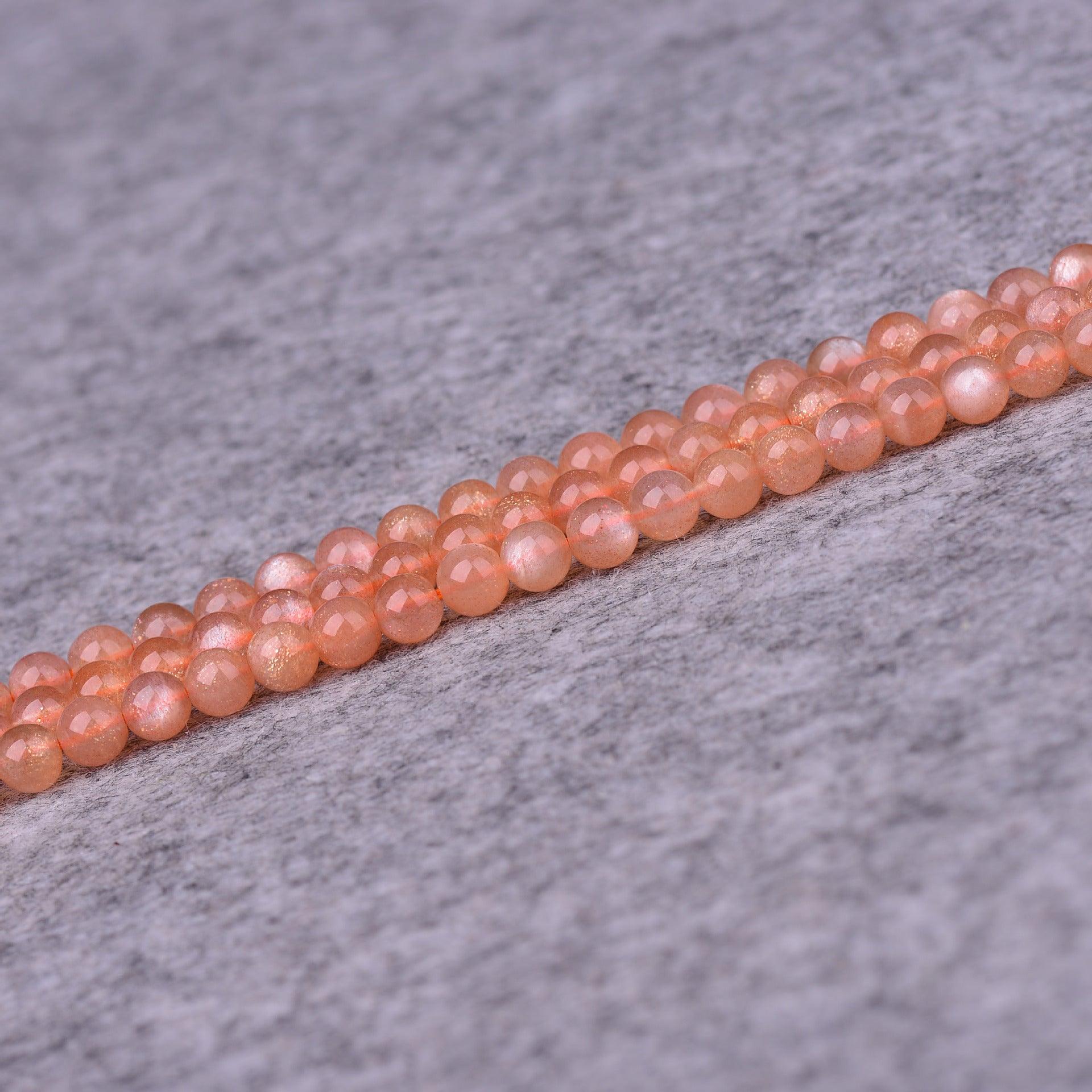 6/8/10mm Sunstone beads Wholesale - Free Shipping Over 300USD - Price at $ 18.00 /pc