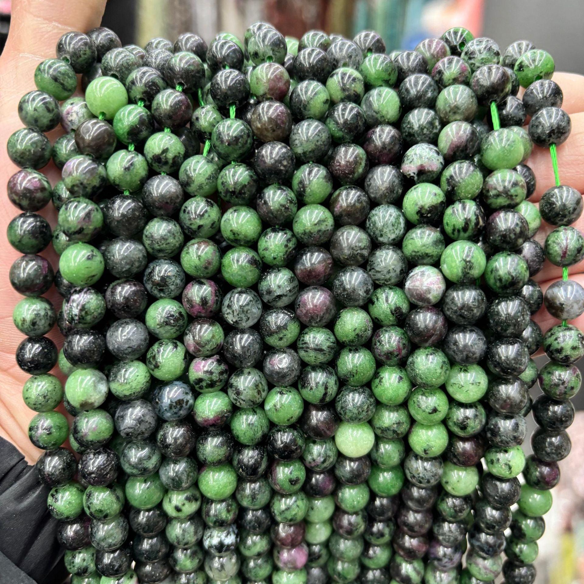 8/10mm Ruby Zoisite beads Wholesale - Free Shipping Over 300USD - Price at $ 2.20 /pc