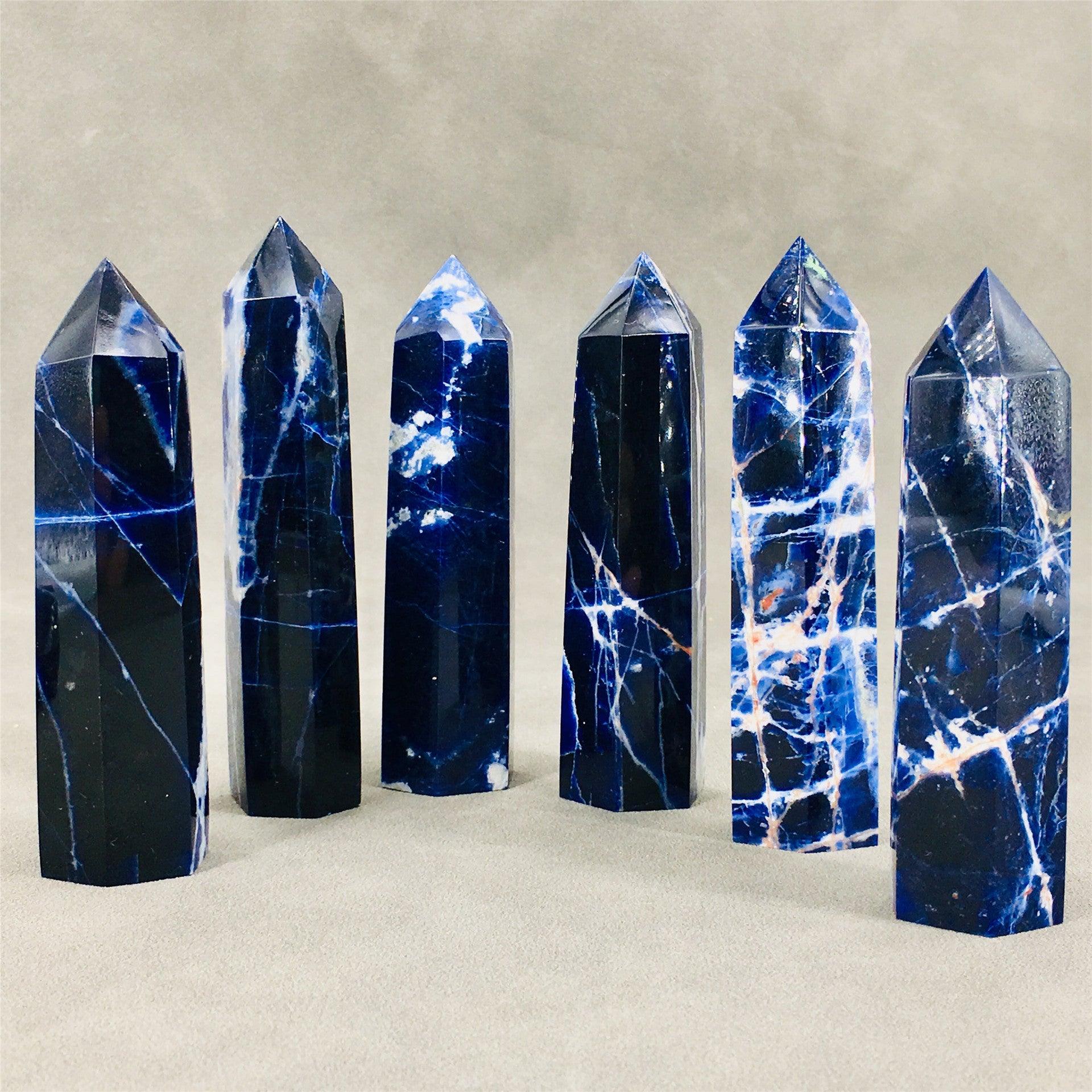 5-9cm Sodalite tower Wholesale - Free Shipping Over 300USD - Price at $ 39.90 /pc