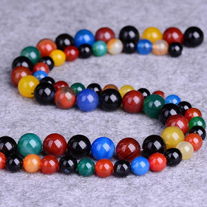 8/10/12mm Colorful Agate Beads Wholesale - Free Shipping Over 300USD - Price at $ 6.00 /pc