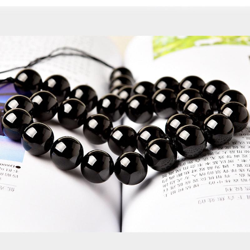 8/10mm Black Tourmaline beads Wholesale - Free Shipping Over 300USD - Price at $ 10.00 /pc