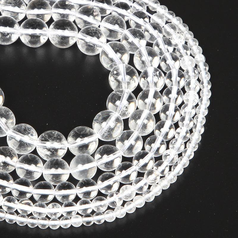 8/10mm Clear Quartz beads Wholesale - Free Shipping Over 300USD - Price at $ 5.00 /pc