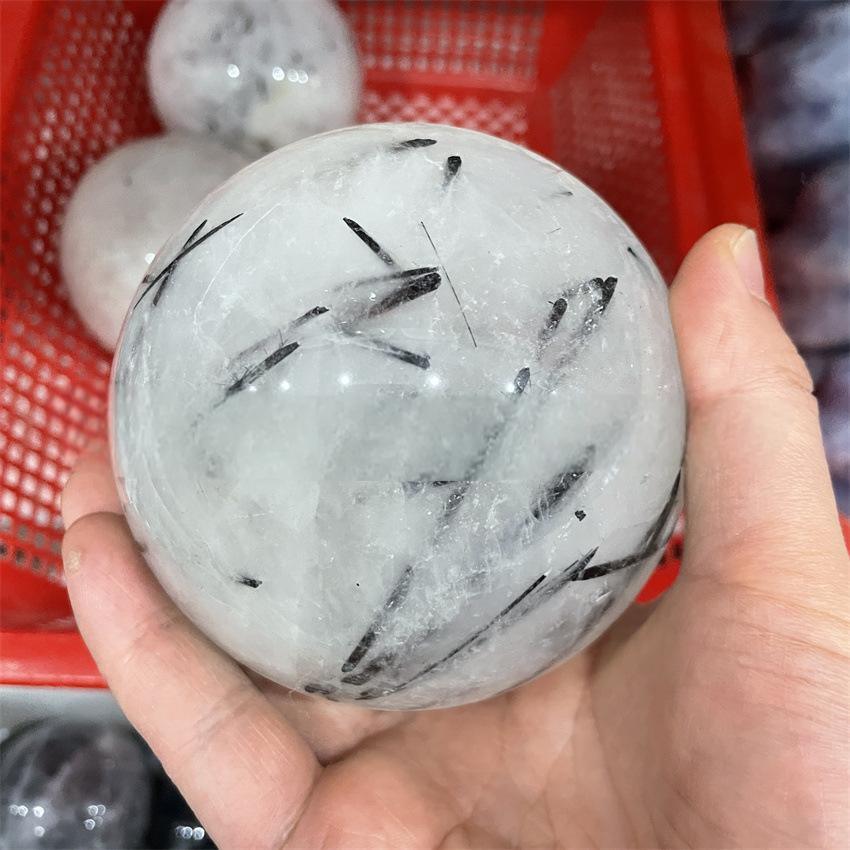 7-9cm Black Tourmaline sphere Wholesale - Free Shipping Over 300USD - Price at $ 62.00 /pc