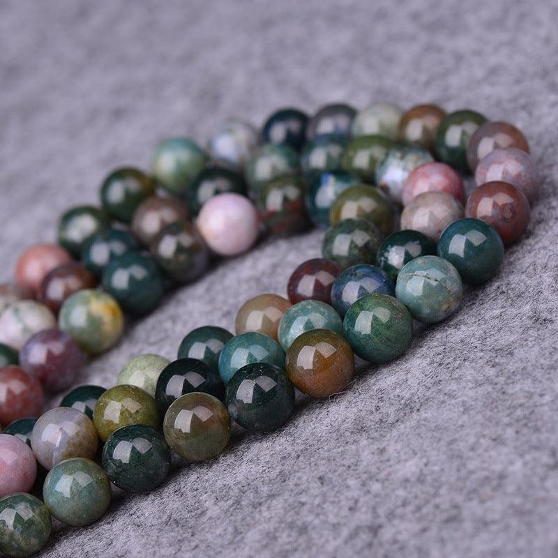 8/10/12mm Indian Agate Beads Wholesale - Free Shipping Over 300USD - Price at $ 5.00 /pc