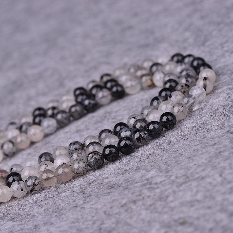 8/10/12mm black rutilated quartz Beads Wholesale - Free Shipping Over 300USD - Price at $ 10.00 /pc