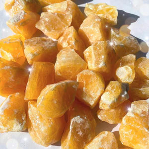 2-4cm honey calcite raw 1kg