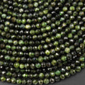 4mm green tourmaline beads