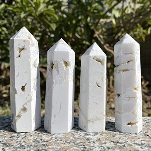 5-9cm white agate tower 1kg