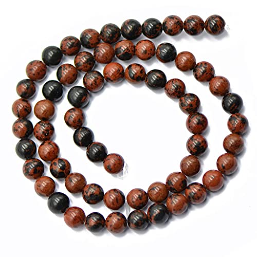 8mm red obsidian beads