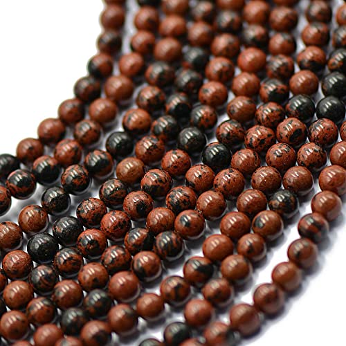 8mm red obsidian beads