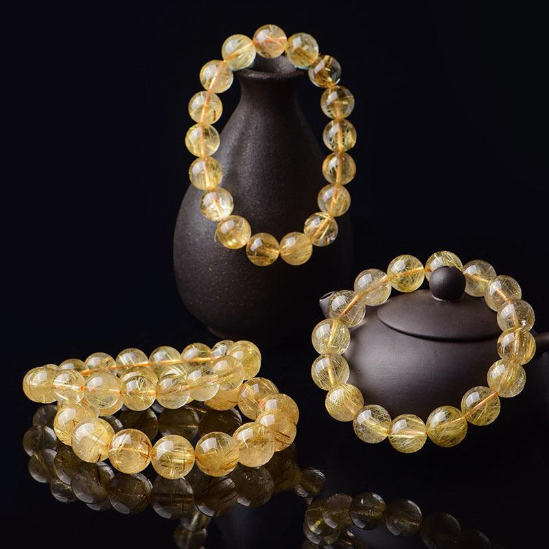 8/9/10mm Rutile Quartz bracelet Wholesale - Free Shipping Over 300USD - Price at $ 44.00 /pc