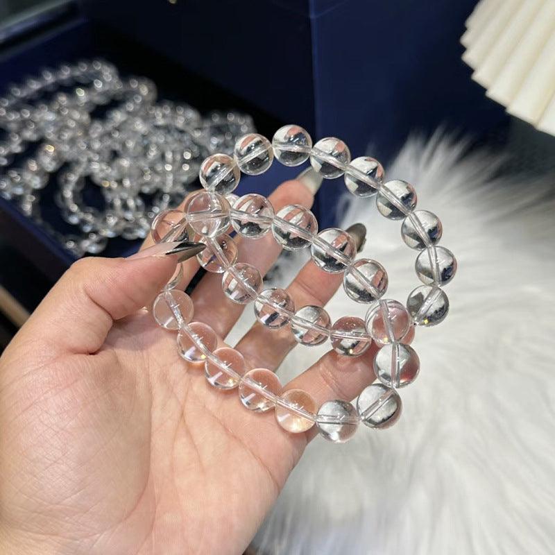 8/10mm Clear Quartz bracelet Wholesale - Free Shipping Over 300USD - Price at $ 5.50 /pc