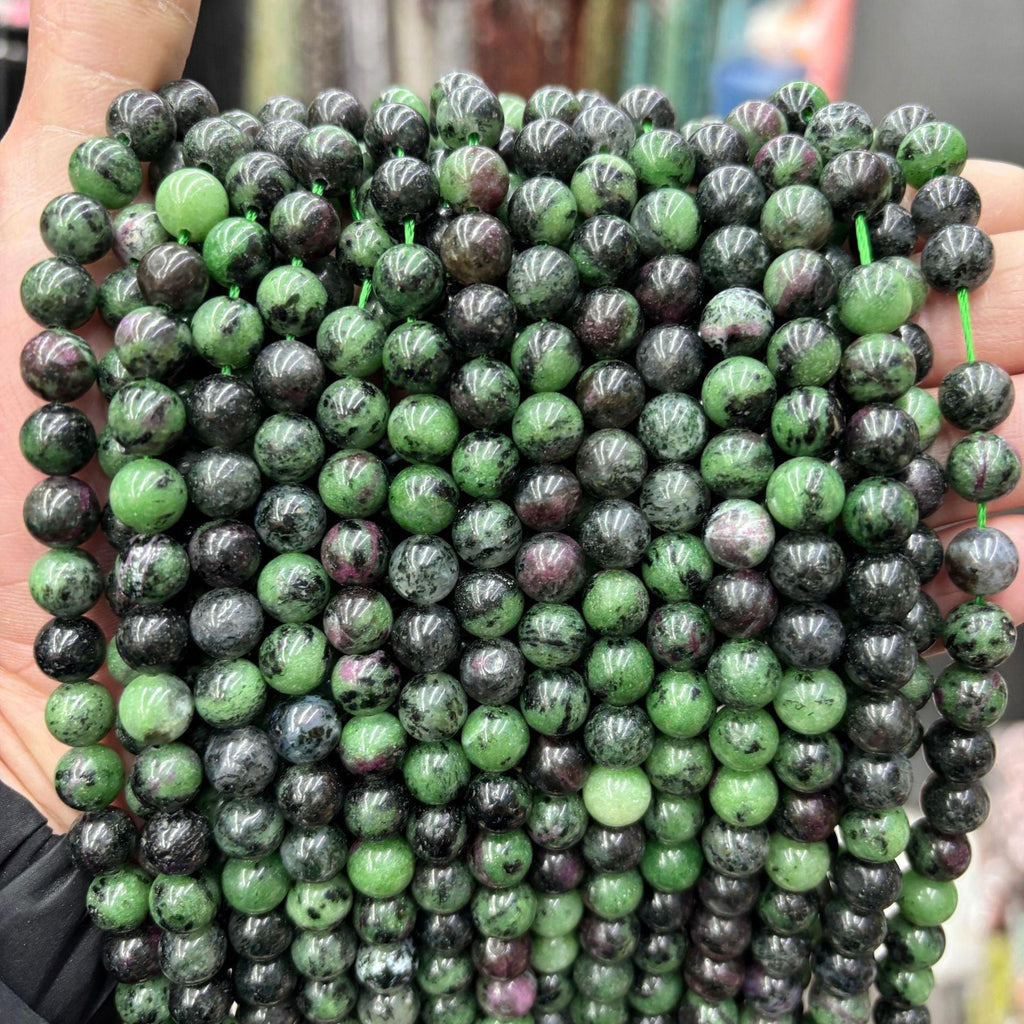 8/10mm Ruby Zoisite beads Wholesale - Free Shipping Over 300USD - Price at $ 2.20 /pc
