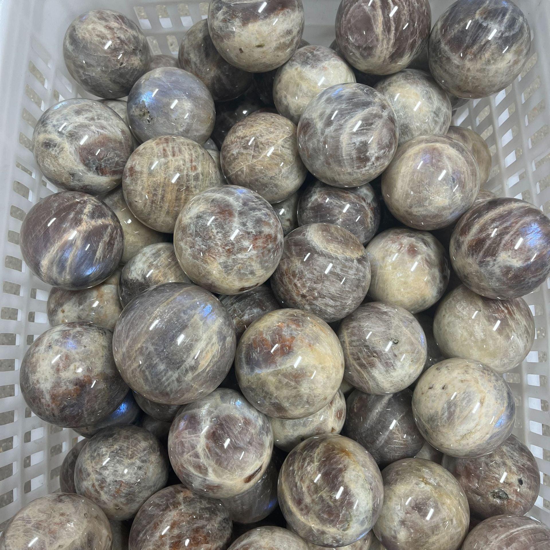 5-8cm peach Moonstone sphere Wholesale - Free Shipping Over 300USD - Price at $ 39.60 /pc