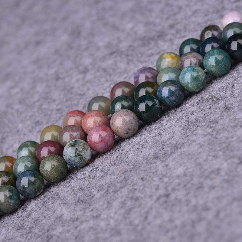 8/10/12mm Indian Agate Beads Wholesale - Free Shipping Over 300USD - Price at $ 5.00 /pc