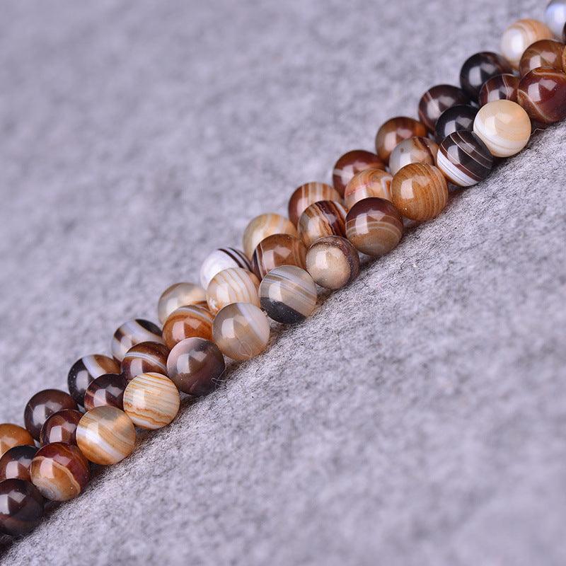 8/10/12mm Smokey Striped Agate Beads Wholesale - Free Shipping Over 300USD - Price at $ 5.00 /pc