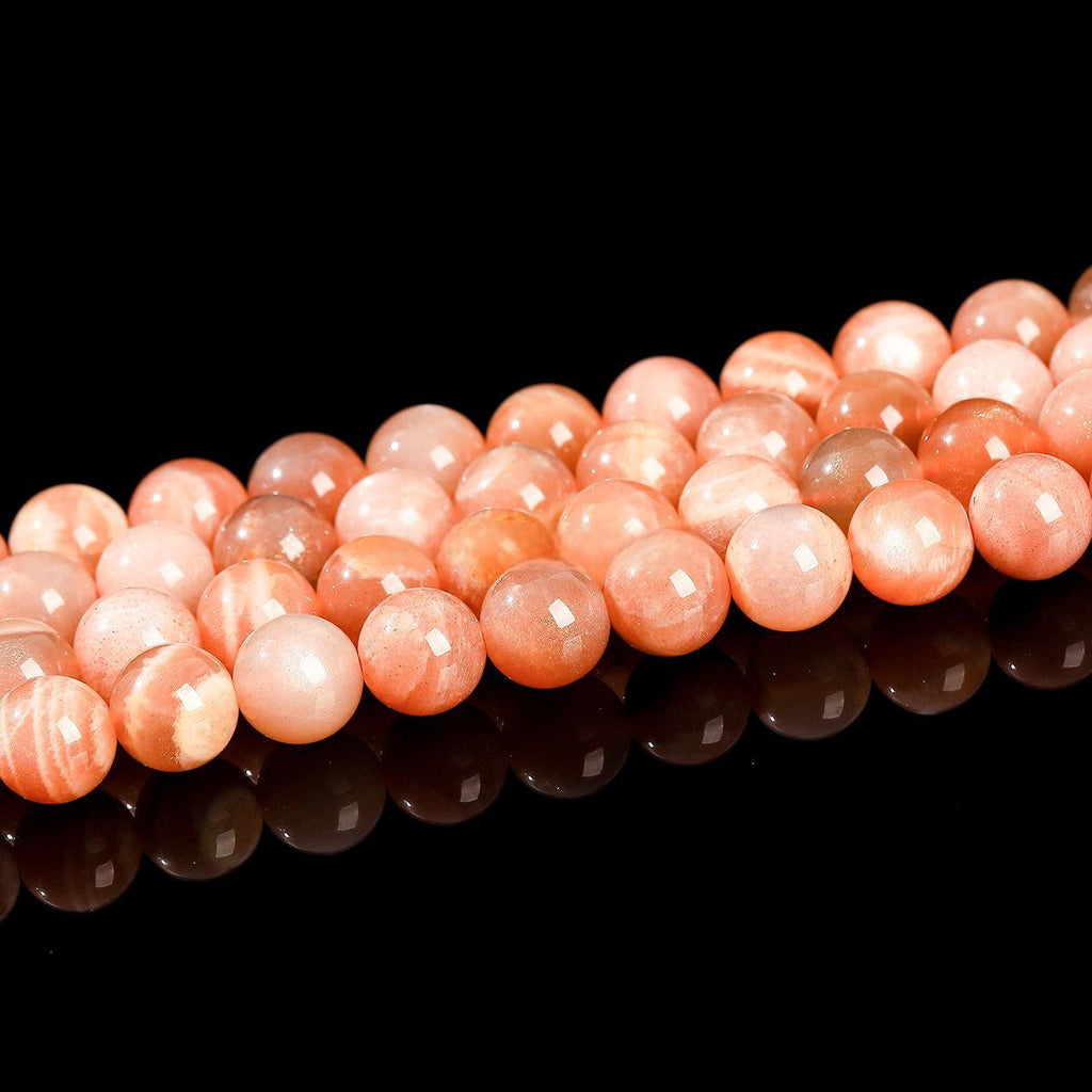 8/10mm Sunstone beads Wholesale - Free Shipping Over 300USD - Price at $ 3.00 /pc