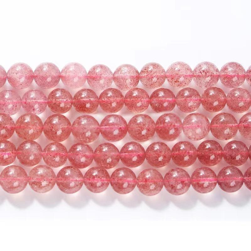 8/10mm Strawberry Quartz beads Wholesale - Free Shipping Over 300USD - Price at $ 4.50 /pc