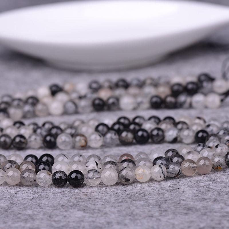 8/10/12mm black rutilated quartz Beads Wholesale - Free Shipping Over 300USD - Price at $ 10.00 /pc