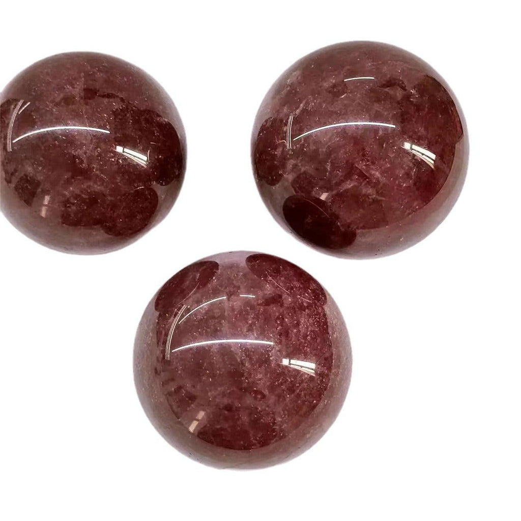4-8cm Strawberry Quartz sphere Wholesale - Free Shipping Over 300USD - Price at $ 48.50 /pc