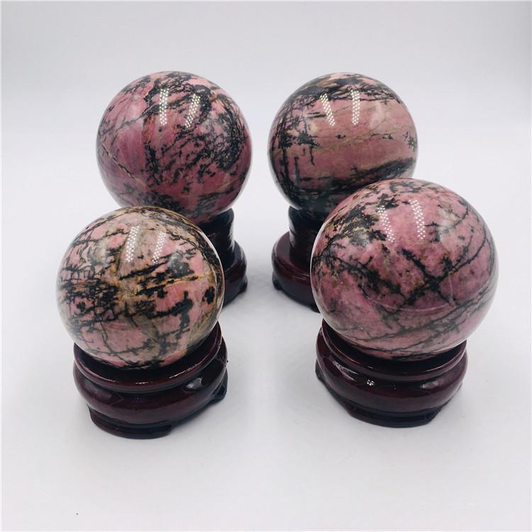5-8cm Rhodonite sphere Wholesale - Free Shipping Over 300USD - Price at $ 49.00 /pc