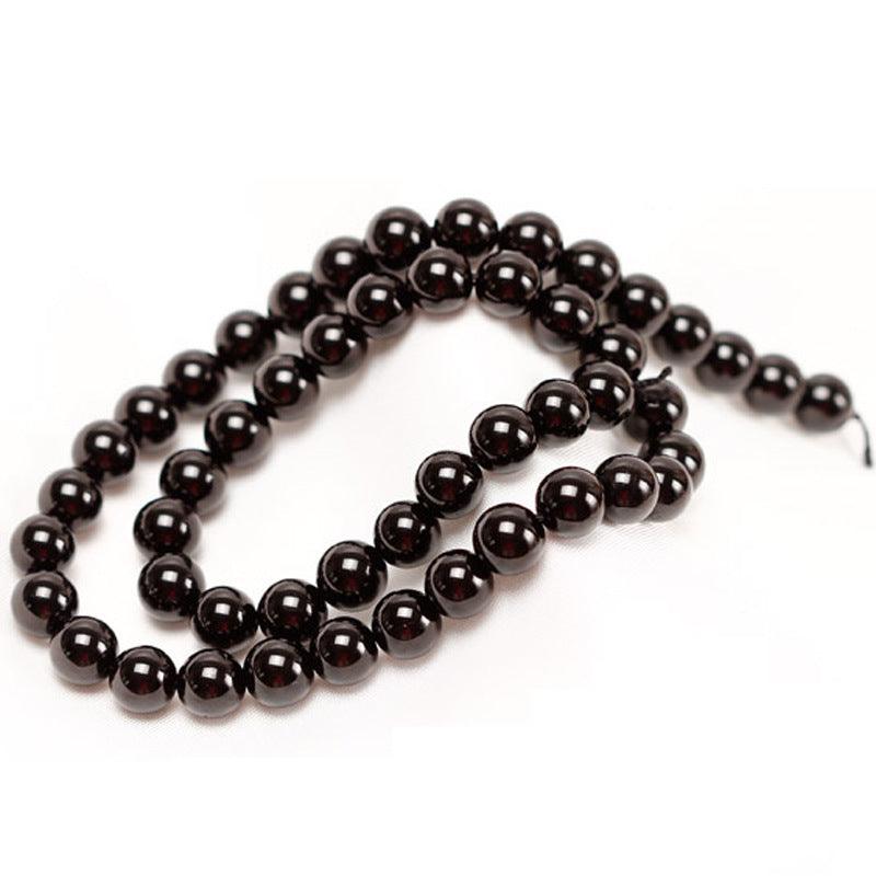 8/10mm Black Tourmaline beads Wholesale - Free Shipping Over 300USD - Price at $ 10.00 /pc