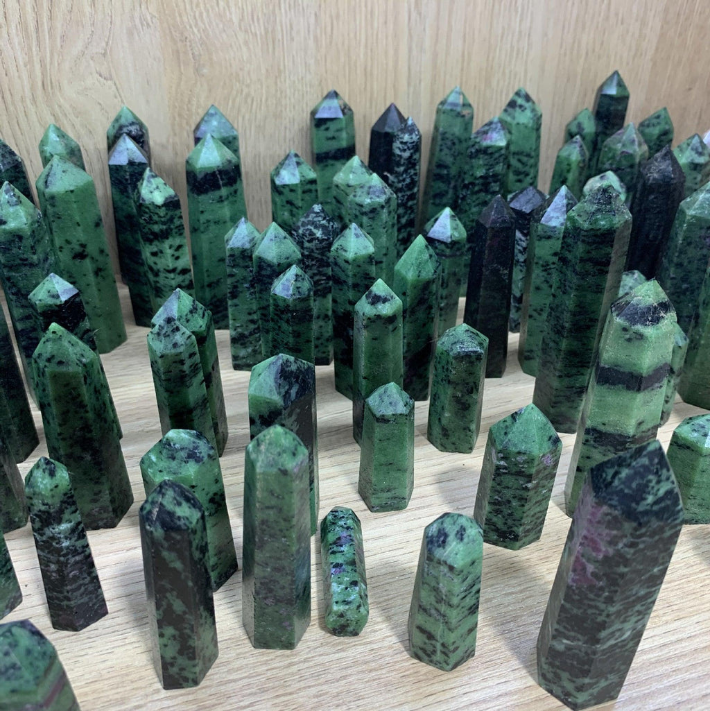 4-8cm Ruby Zoisite tower Wholesale - Free Shipping Over 300USD - Price at $ 48.50 /pc