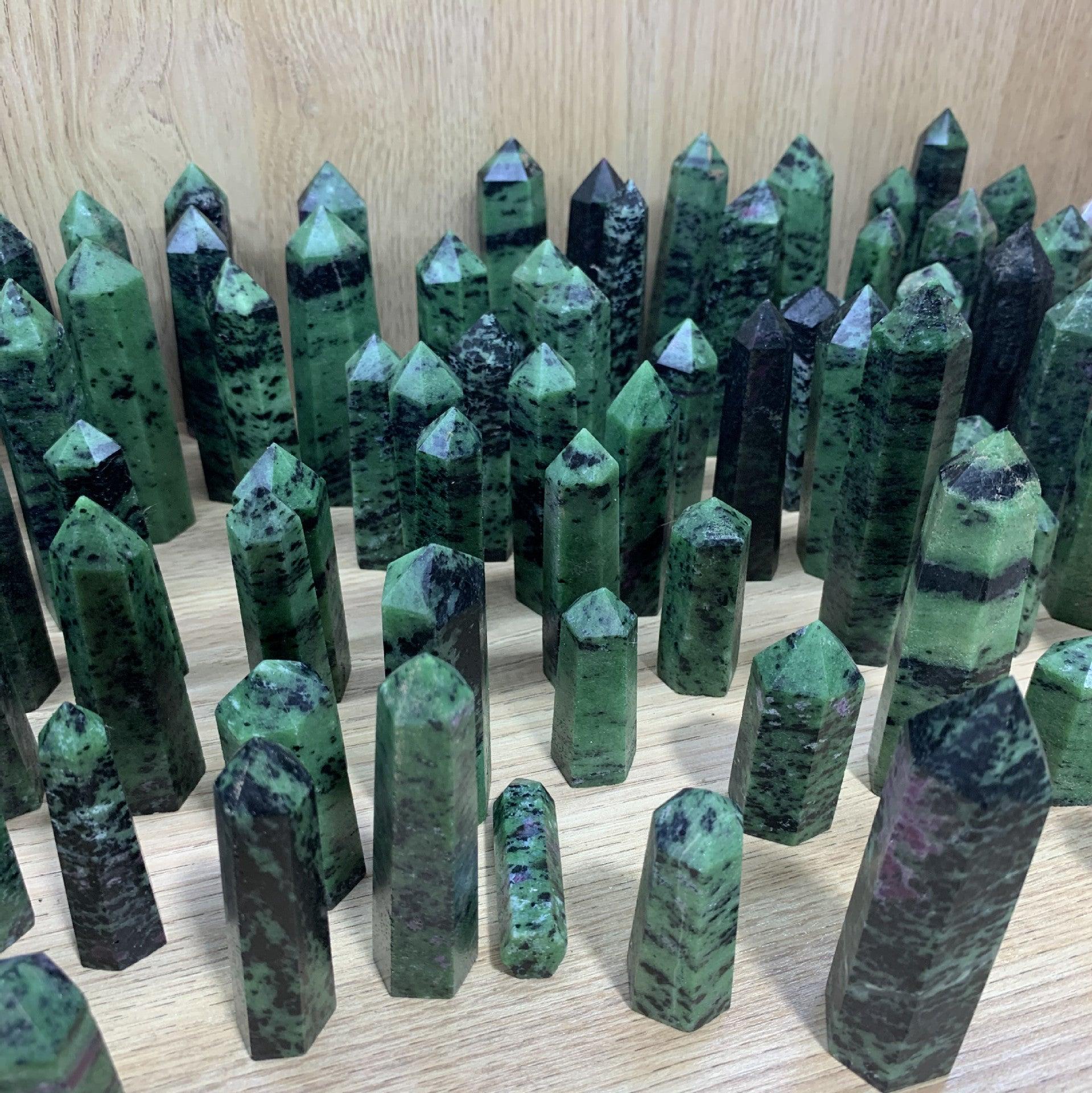 4-8cm Ruby Zoisite tower Wholesale - Free Shipping Over 300USD - Price at $ 48.50 /pc
