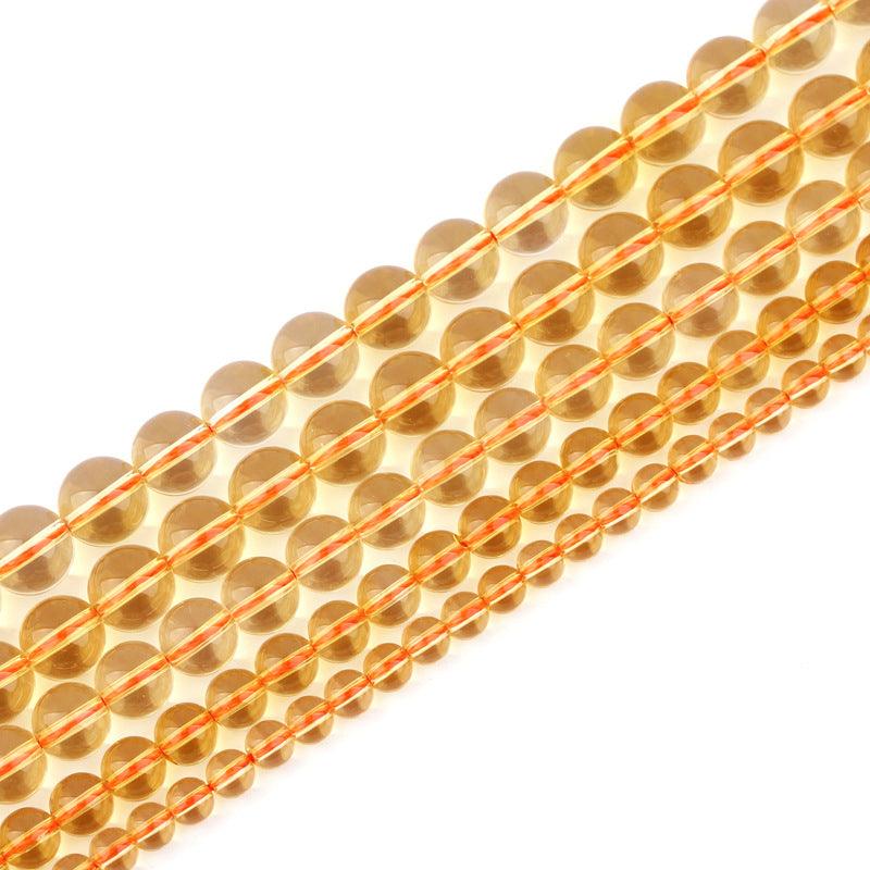8/10/12mm Citrine Beads Wholesale - Free Shipping Over 300USD - Price at $ 26.00 /pc